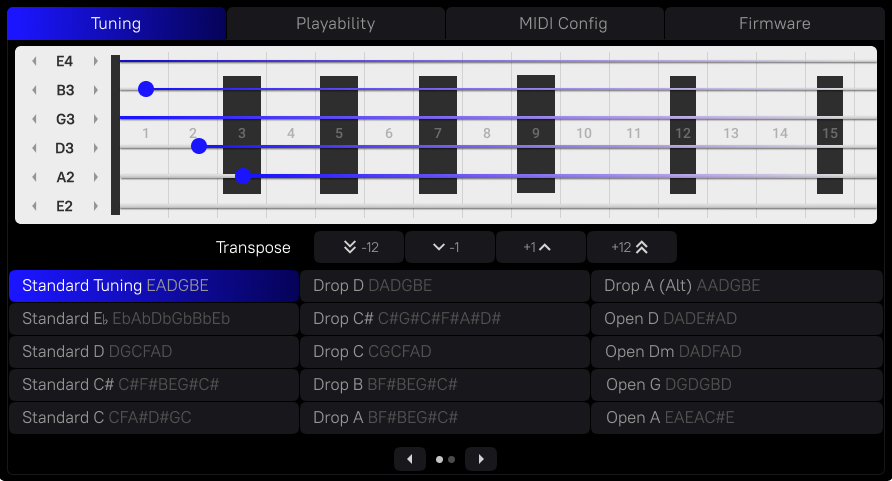 Tuning tab